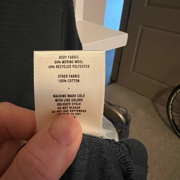 Tracksmith Fells Button Up Navy Wool Blend - Picture 4 of 4